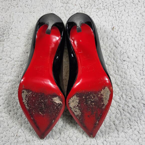 Christian Louboutin Patent Leather Stiletto Pumps size 37.5 US 6-6.5 - Picture 2 of 5